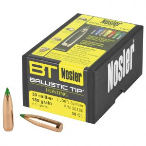 Nosler Ballistic Tip Hunting Bullets Spitzer Boat Tail Box of 50
