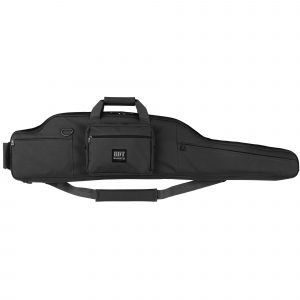 Bulldog Cases, Long Range Rifle Case, Quilted Lining W/Adjustable Tie Downs, Two Zippered Wide Pockets, 54" Soft Case, Black